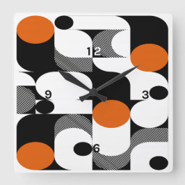 Retro Art Vierkante Klok