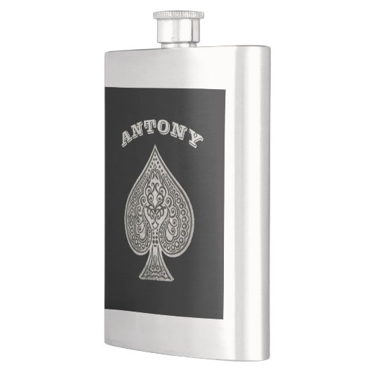 Retro Artistic Poker Ace of Spades Personalized Heupfles (Links)