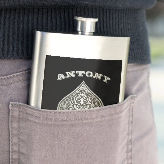 Retro Artistic Poker Ace of Spades Personalized Heupfles (Voorbeeld)