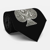 Retro Artistic Poker Ace of Spades Personalized Stropdas (Opgerold)
