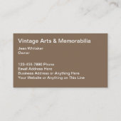  Retro Arts Crafts Visitekaartjes (Achterkant)