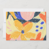 Retro Artsy Abstract Botanisch Gepersonaliseerd Bedankkaart (Achterkant)