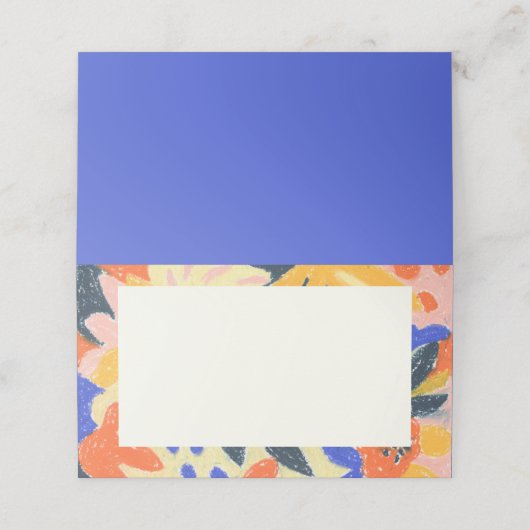 Retro Artsy Abstract Botanisch Schattige Baby show (Buitenkant ongevouwen)