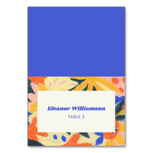 Retro Artsy Abstracte Botanische Custom Baby showe Kaart