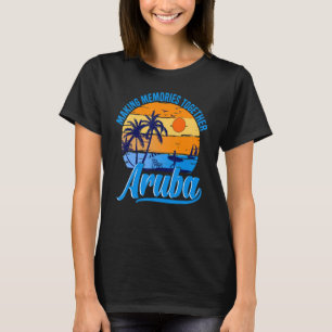 Retro Aruba Caribe Palm Beach Zomervakantie T-shirt