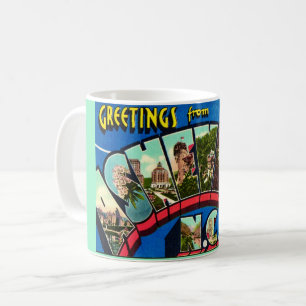 Retro Asheville NC Briefkaart Koffiemok
