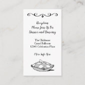 Retro Assepoester Zwart Wit Ontvangstkaart aangepa Informatiekaartje (Voorkant)