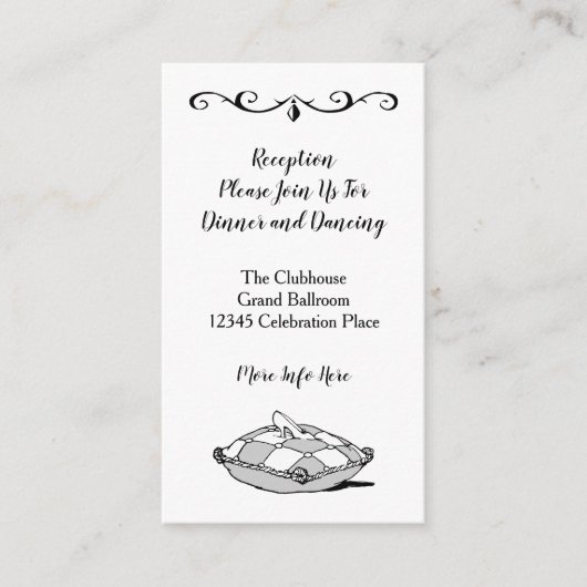 Retro Assepoester Zwart Wit Ontvangstkaart aangepa Informatiekaartje (Voorkant)