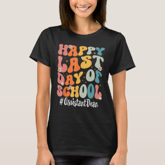 Retro Assistent Dean Happy Laatste Dag van de Scho T-shirt