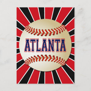 RETRO ATLANTA BASEBALL BRIEFKAART