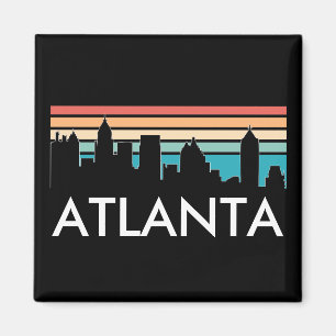 Retro Atlanta Georgia  Sunset Skyline Magneet