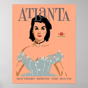 Retro Atlanta Travel Poster
