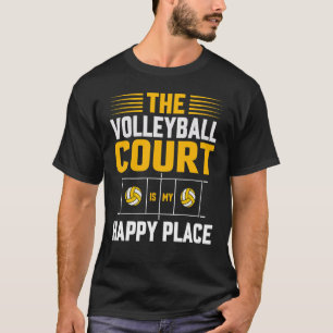 Retro atletisch volleybal teamsport net spike 3 t-shirt