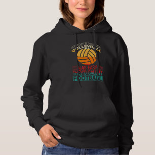 Retro atletisch volleybal teamsport net spike 46 hoodie