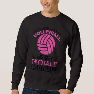 Retro atletisch volleybal teamsport net spike 80 trui