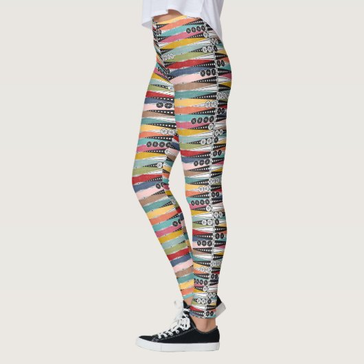 Retro Atomic Age Backgammon Leggings (Links)