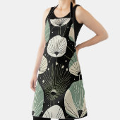 Retro Atomic Age geometrisch modern patroon Schort (Insitu)