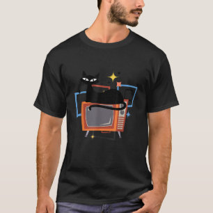 Retro Atomic Age Mid Century Cat TV Modern T-shirt