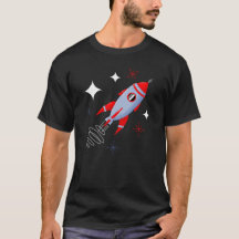 Retro Atomic Age Red  Rocket