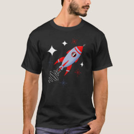 Retro Atomic Age Red  Rocket T-shirt