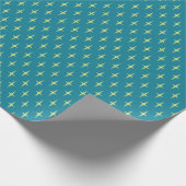 Retro Atomic Age Star Patroon Cadeaupapier (Hoek)