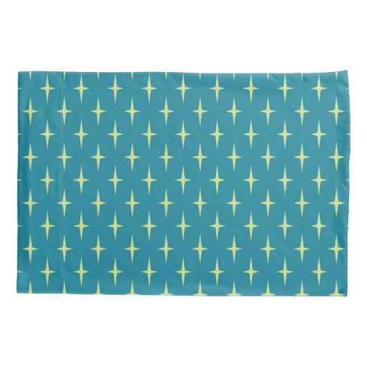 Retro Atomic Age Star Patroon Kussensloop (Achterkant-Links)