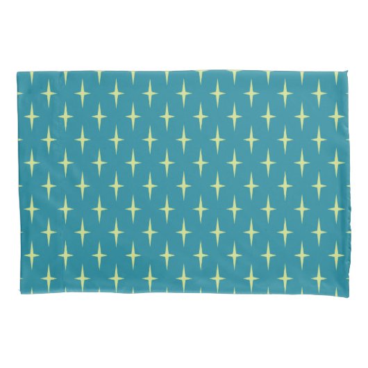 Retro Atomic Age Star Patroon Kussensloop (Voorkant-Links)