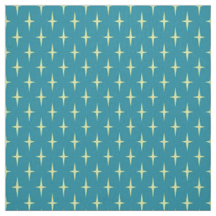 Retro Atomic Age Star Patroon Stof