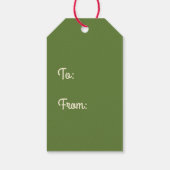 Retro Atomic Age Stippen voor Kerstmis in de Midde Cadeaulabel (Achterkant)