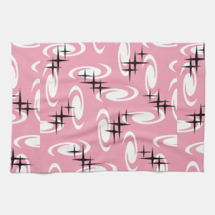 Retro Atomic Age Swirls Stars Patroze Theedoek