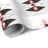 Retro Atomic Art Baubles & Planten Cadeaupapier (Rol Hoek)