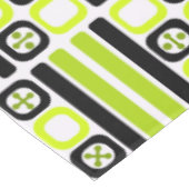 Retro Atomic Art Vierkantjes Lijnen Chartreuse Tafelkleed (Gekanteld)