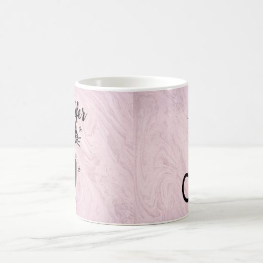 Retro Atomic Black Cat Persoonlijke koffie Mok (Center)