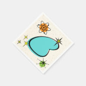 Retro Atomic Boomerang en Starbursts Paper Napkin Servet (Hoek)