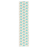 Retro Atomic Boomerang en Starbursts Table Runner Korte Tafelloper (Voorkant)