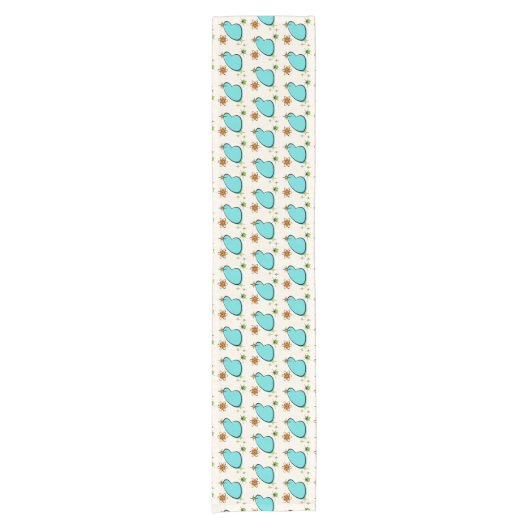Retro Atomic Boomerang en Starbursts Table Runner Korte Tafelloper (Voorkant)