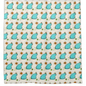 Retro Atomic Boomerang & Starburst Douche rideau (Devant)