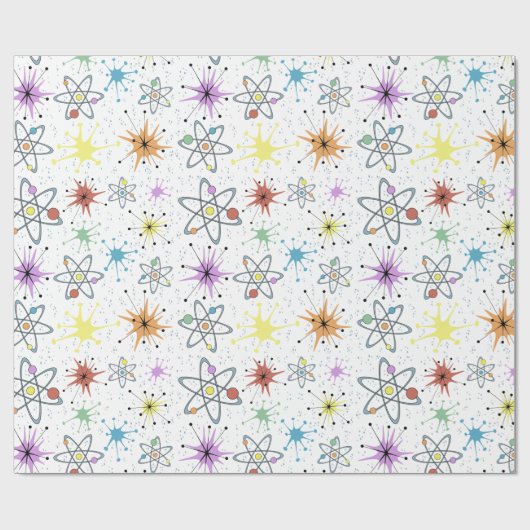 Retro Atomic Cadeaupapier (Vlak)