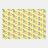 Retro Atomic Crescents Pattern Wrapping Paper (Voorkant 2)