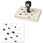 Retro Atomic Diamond Star Shapes Rubberstempel (Gestempeld)