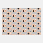 Retro Atomic Diamonds Pattern Trio Inpakpapier Vel (Voorkant)
