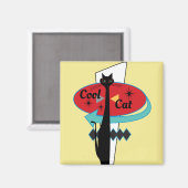 Retro Atomic Era MCM Cool Cat Magnet v2 (Recto/Verso)