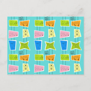 Retro Atomic Kitsch Briefkaart
