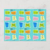 Retro Atomic Kitsch Briefkaart (Voorkant)