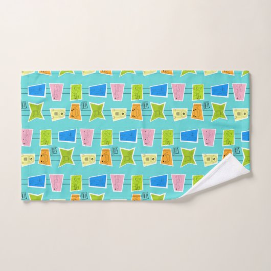 Retro Atomic Kitsch-handdoekset Bad Handdoek (Handdoek)