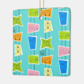 Retro Atomic Kitsch keramisch sierlijk Ornament (Links)