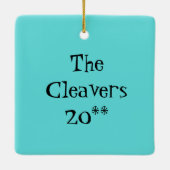 Retro Atomic Kitsch keramisch sierlijk Ornament (Achterkant)