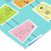 Retro Atomic Kitsch Kitchen Table Runner Korte Tafelloper (Hoek)