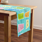 Retro Atomic Kitsch Kitchen Table Runner Korte Tafelloper (Voorbeeld)