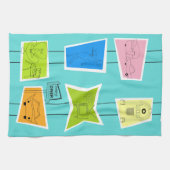 Retro Atomic Kitsch Kitchen Towel Theedoek (Horizontaal)